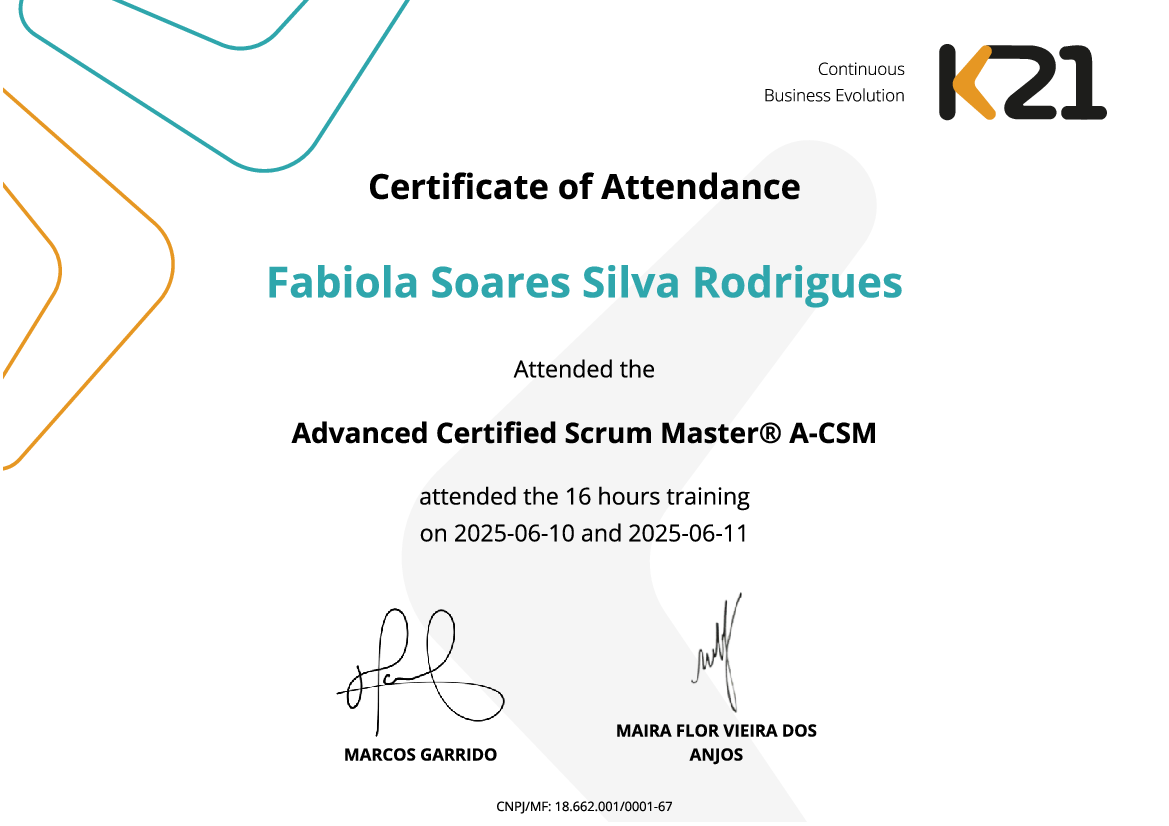 Certificado K21